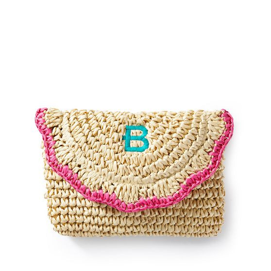 Scalloped Raffia Clutch | Mark and Graham
