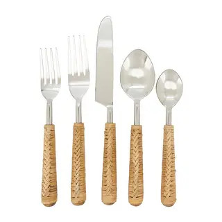 Natural Grain Wicker Flatware (Set of 5) - Bed Bath & Beyond - 39993445 | Bed Bath & Beyond