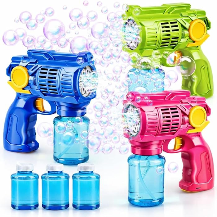 TOY Life 3 Pack Bubble Guns for Kids, Automatic Bubble Blower, Leakproof & Lightweight, Outdoor S... | Amazon (US)