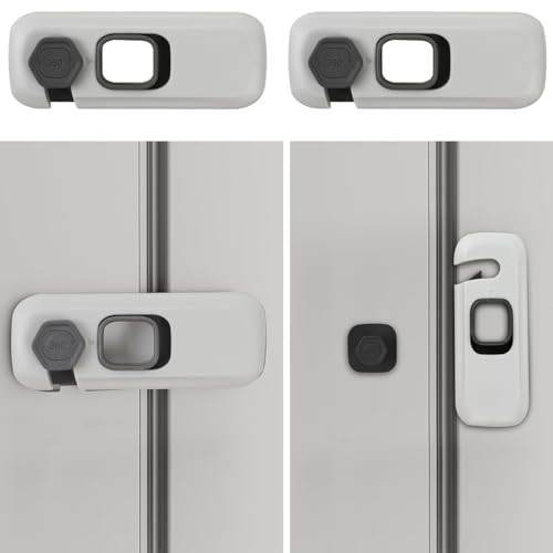 2Pack Child Proof Refrigerator Lock,Fridge Locks for Kids with Sticky Adhesive Pads,Baby Safety Locks for Fridges, Cabinets, Drawers, Double Doors and More (2 Pack) | Amazon (US)