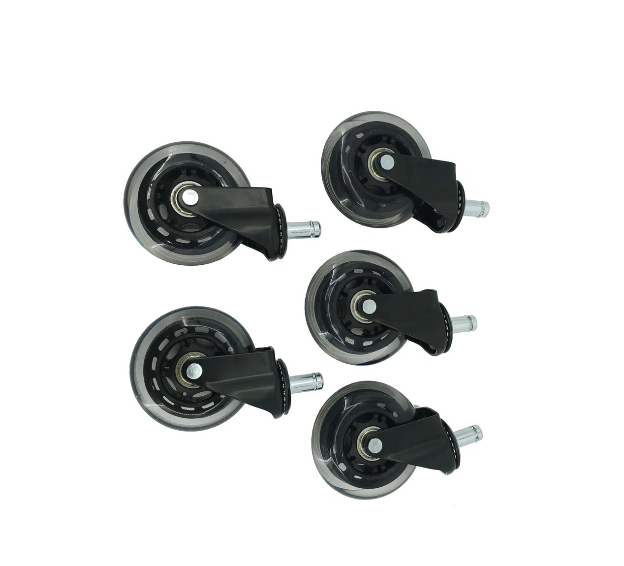 Office Chair 3 Inch Castors Wheels Replacement Rubber PU Chair Casters for Hardwood Floors | Wayfair North America