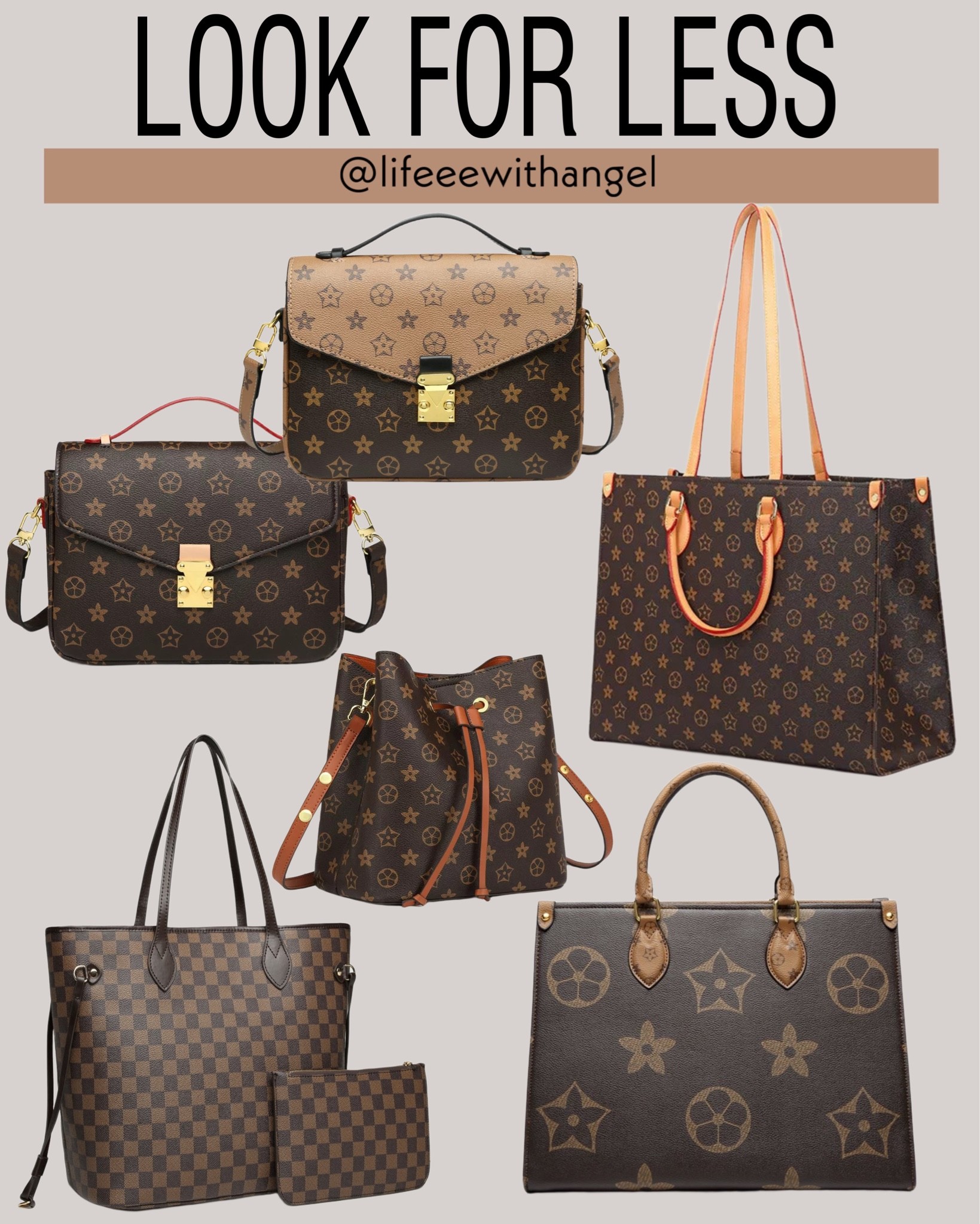 Get the look for less. Much much less 😉

#LTKfashion #LTKSale #LTKSalealert #LTKfashion #liketkit #ltkstyletip #Walmart #walmartfashion #walmartbag #LTKitbag