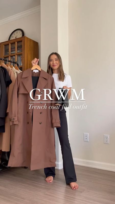 GRWM // Amazon the Drop Trench Coat xs - on sale for prime day starting tomorrow! 
Reformation sweater xs - coziest cashmere sweater.
Ann Taylor wide leg pants 00
Franco sarto boots

#LTKtravel #LTKxPrime #LTKfindsunder100