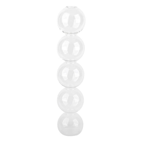 Clear Tiered Bubble Glass Vase, 11.5", sold by At Home | At Home
