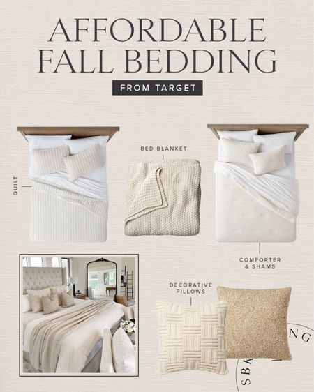 H O M E \ affordable fall bedding from target! Sherpa comforter, velvet quilt, knit blanket and decorative pillows! Make your bedroom cozy this season🍂

Home decor 
Bed

#LTKhome #LTKunder100 #LTKSeasonal