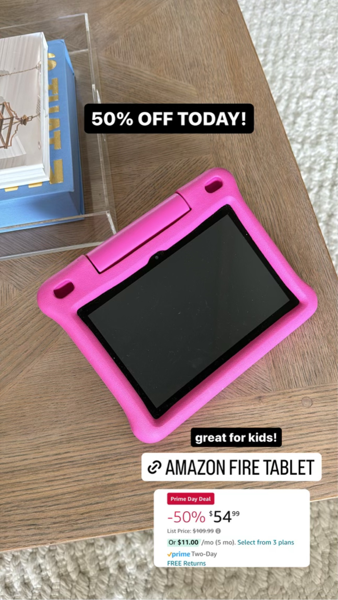 This is such a good deal! The kids fire tablet is 50% off!

Amazon prime, prime days 

#LTKSaleAlert