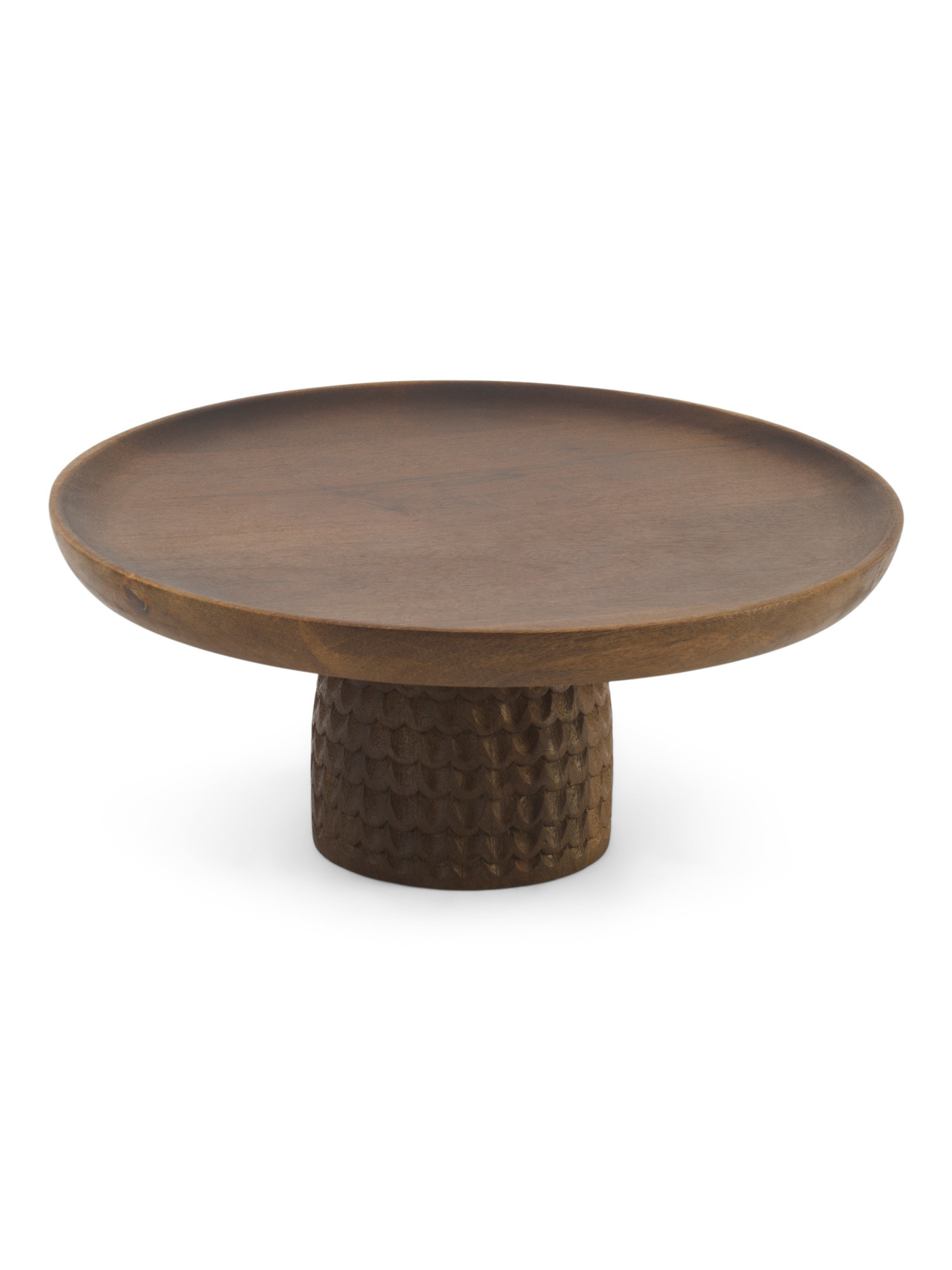 13x5.25 Carved Walnut Wood Cake Plate | Kitchen & Dining Room | Marshalls | Marshalls