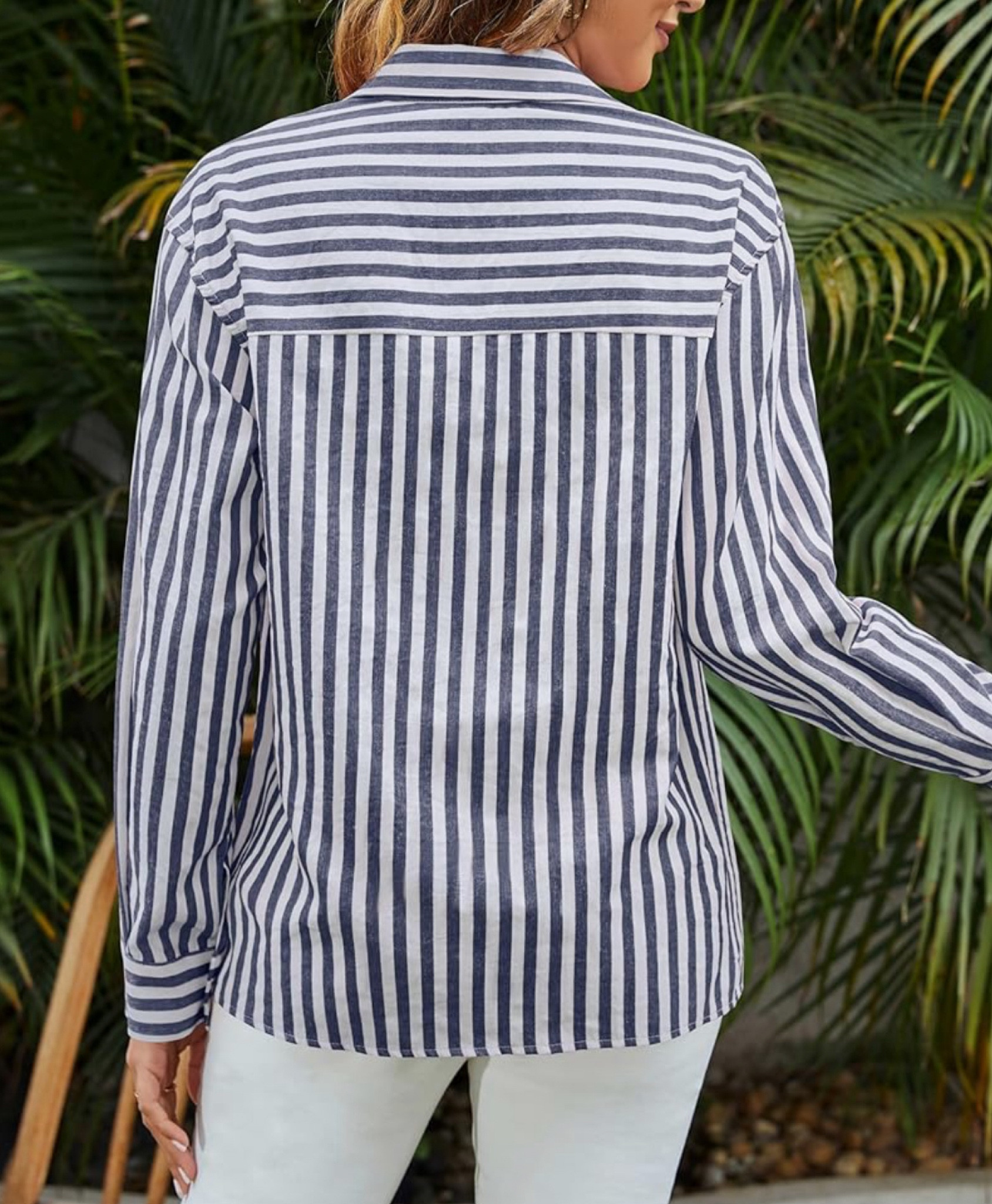 Super comfy! Looks dressy, wear with jeans, pants, shorts or leggings. 
On sale now!

Women's Blouses Striped Long Sleeve Shirts Button Down Loose Fit Casual Tops


#LTKSaleAlert #LTKTravel #LTKMostLoved