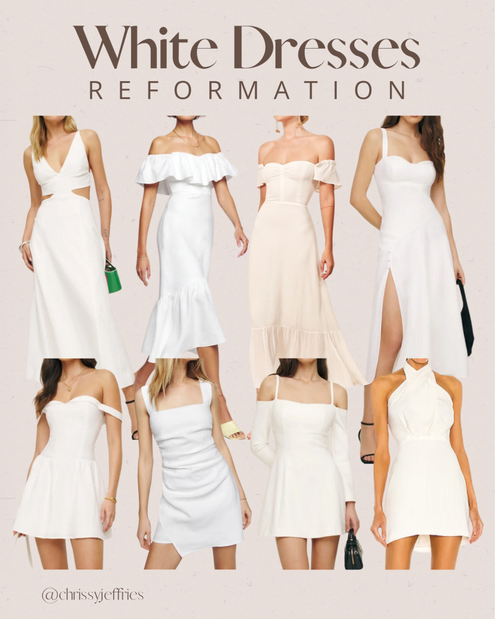 White dresses from Reformation!

#whitedress #formaldresses #shortdresses #reformation #flowydresses

#LTKcanada #LTKwedding