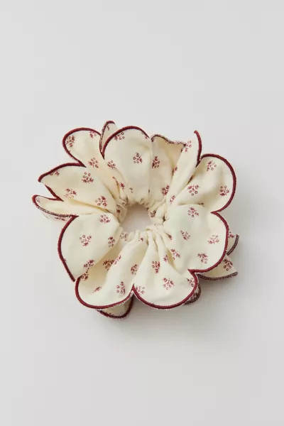 Printed Ruffle Jumbo Scrunchie | Urban Outfitters (US and RoW)