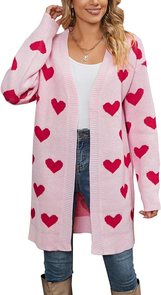 Alsol Lamesa Long Cardigan Sweater for Women,Open Front Cardigan Color Block,Long Sleeve Knit Lig... | Amazon (US)