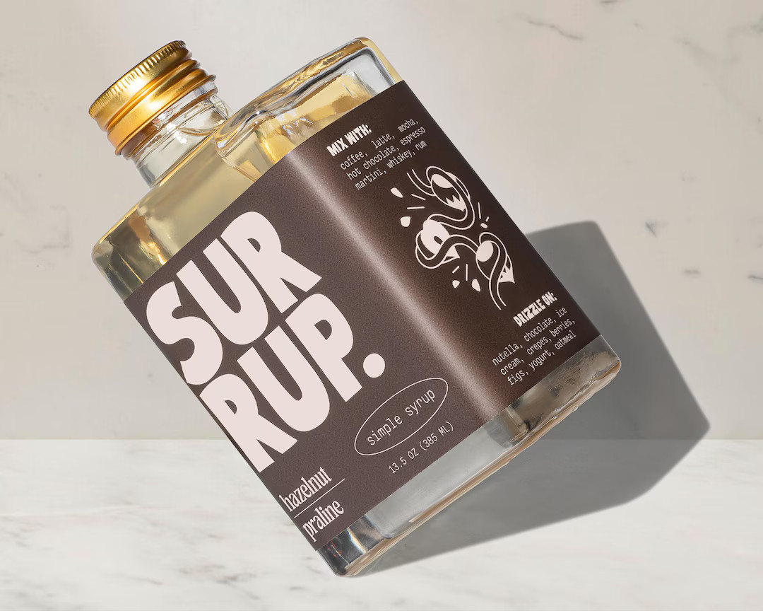 surrup. Hazelnut Praline Flavored Simple Syrup for Cocktails, Mocktails, Coffee & Tea | Etsy (US)