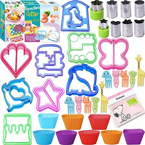 Sandwich Cutters for Kids Vegetable Fruit Fun Crust Cutters Shapes for Children Bento Box and Lun... | Amazon (US)