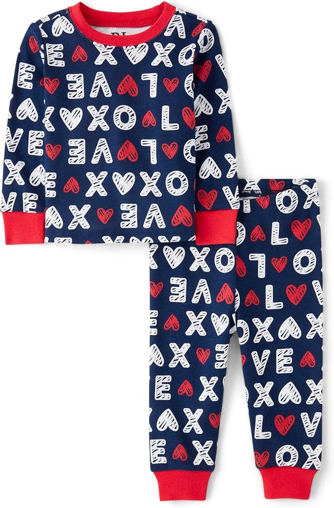 The Children's Place Baby Boys' and Toddler Valentine's Day Snug Fit 100% Cotton Pajama | Amazon (US)