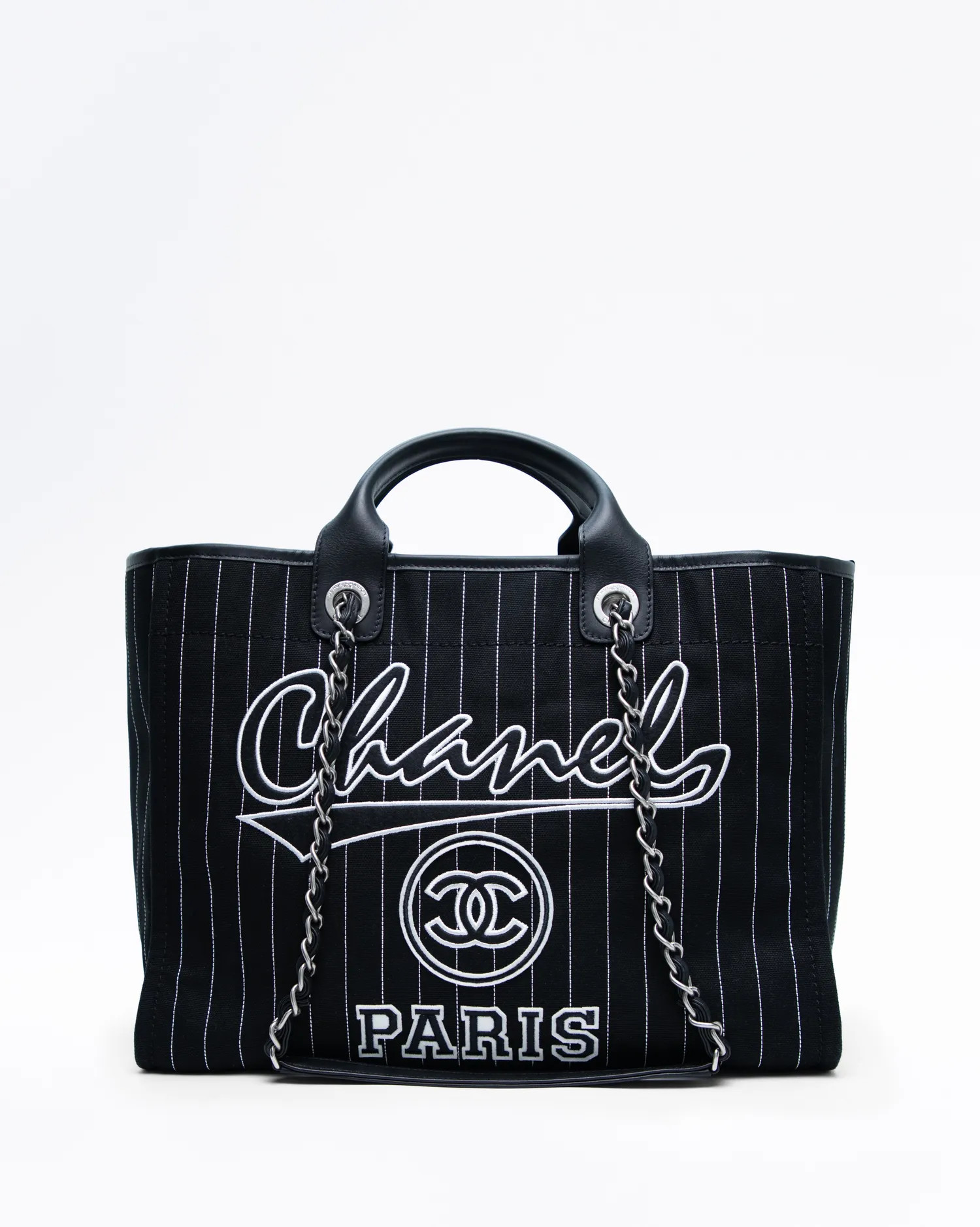 Striped Deauville Large Shopping Tote | Vivrelle