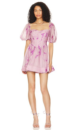 Kiah Mini Dress in Violet Floral | Revolve Clothing (Global)