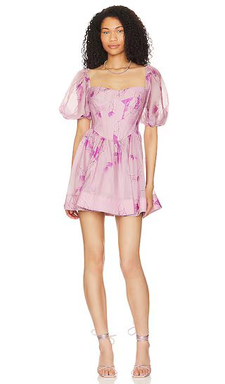 Kiah Mini Dress in Violet Floral | Revolve Clothing (Global)