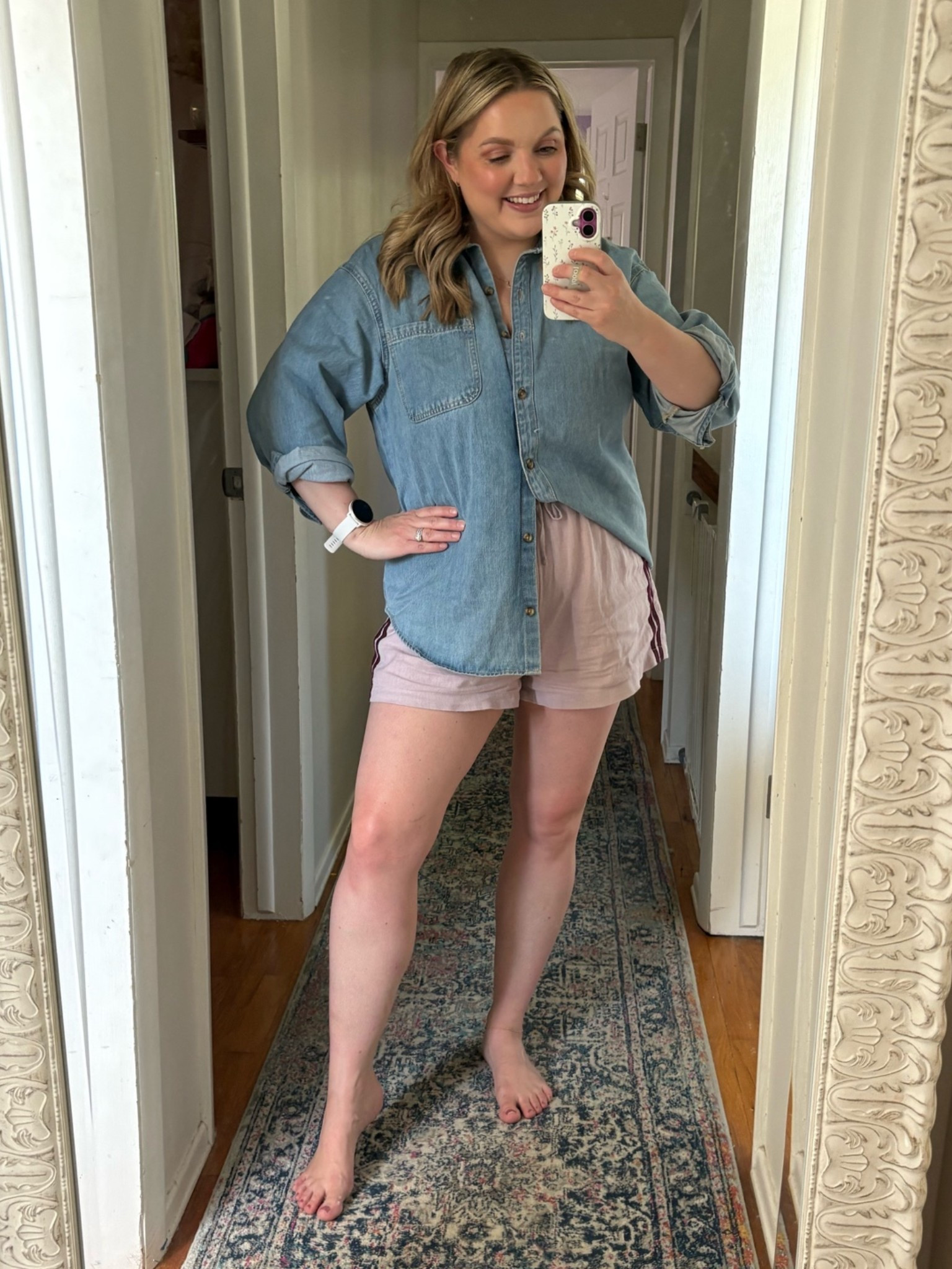 The perfect fall transition outfit. The quality of the denim button up is SO good, and for an incredible price point.

#LTKootd #LTKSeasonal #LTKMidsize