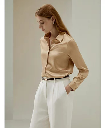 LILYSILK Women's Tailored Button Down Silk Shirt - Macy's | Macy's