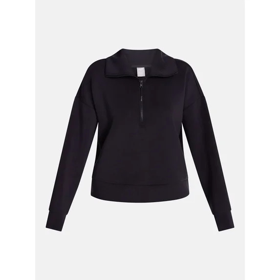 Avia Women's and Women's Plus Quarter-Zip ScubaKnit Pullover, Sizes XS-4X | Walmart (US)
