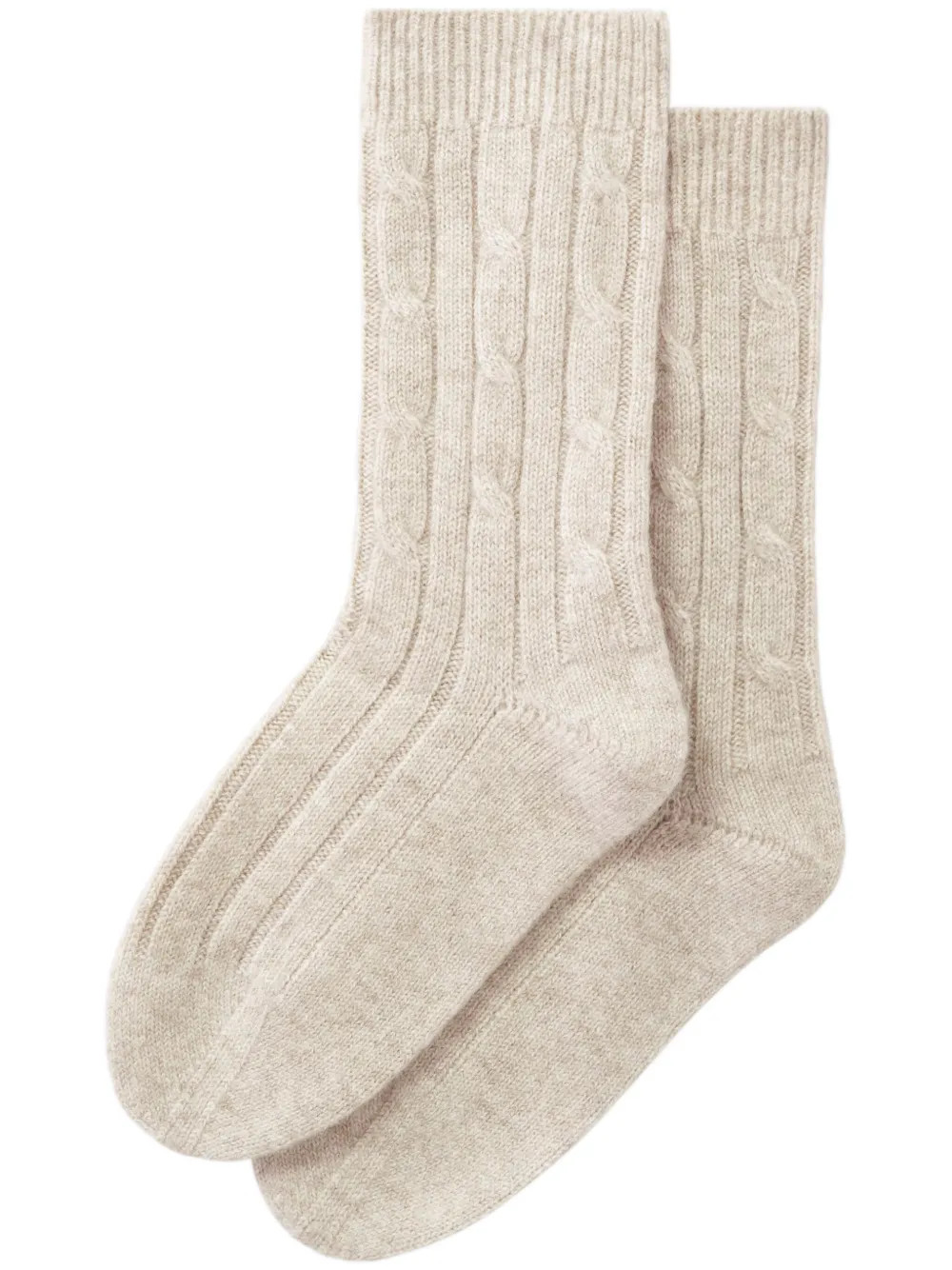Pringle Of Scotland cable-knitt Cashmere Socks | Neutrals | FARFETCH UK | Farfetch Global