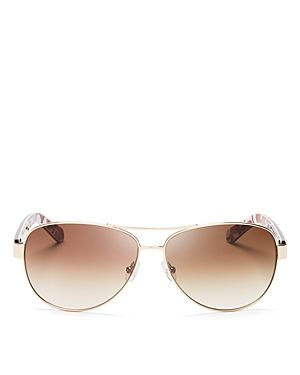 kate spade new york Dalia Aviator Sunglasses, 58mm | Bloomingdale's (US)