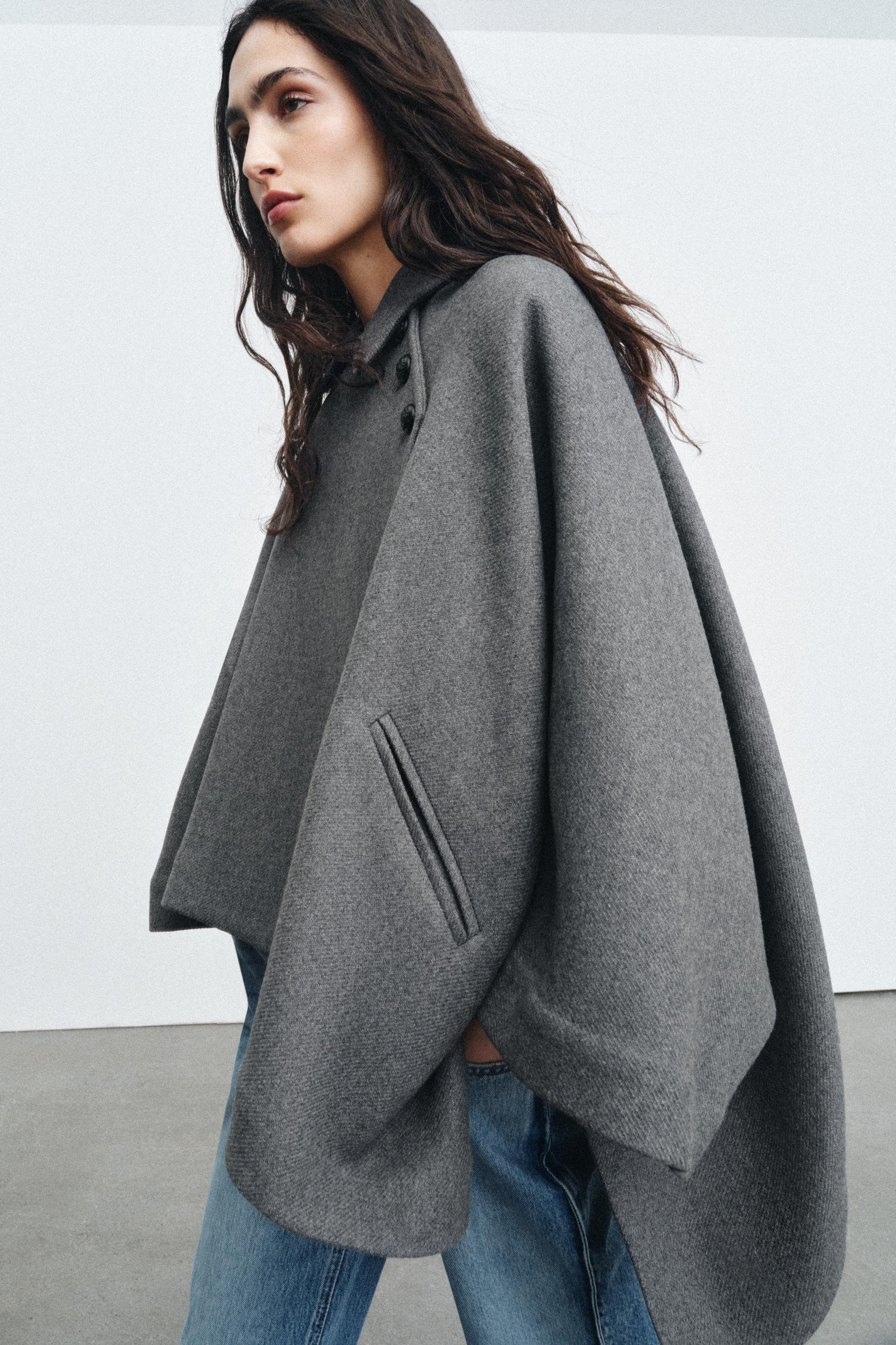 ZW COLLECTION WOOL BLEND CAPE LIMITED EDITION | Zara UK
