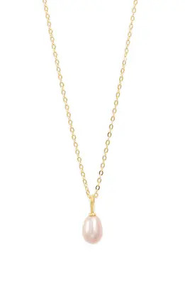 Nordstrom Demi Fine Freshwater Pearl Pendant Necklace in Blush- 14K Gold Plated at Nordstrom | Nordstrom