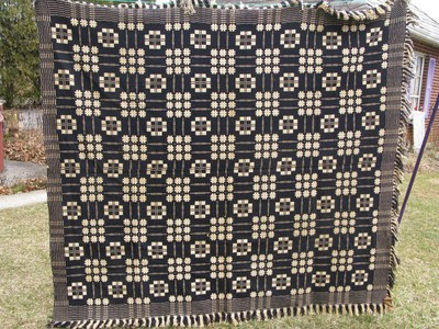 Antique Vintage Quilt Overshot Blanket Coverlet Jacquard  | eBay | eBay US