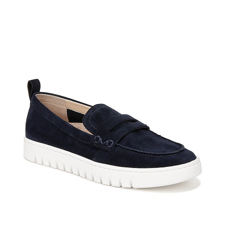 Vionic Uptown Penny Loafer | Women's | Midnight Navy Suede | Size 7.5 | Flats | Loafers | DSW