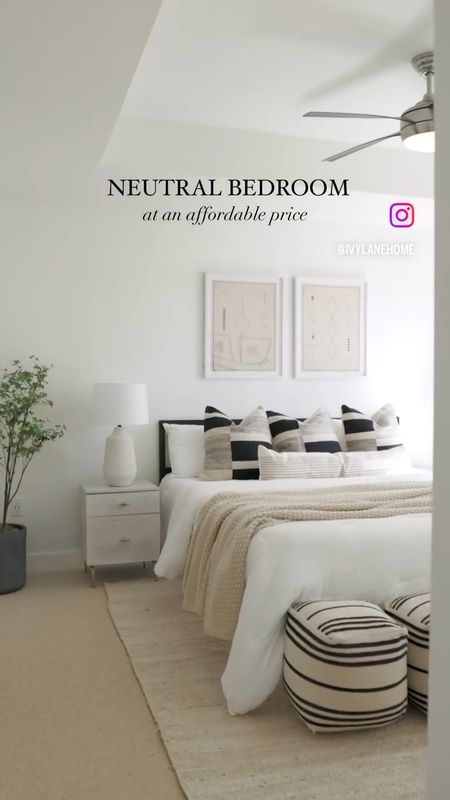 Our neutral bedroom go-tos at great price points! 

#cozy #bedroom #nightstands #pillows #bedding #lamps

#LTKhome #LTKVideo