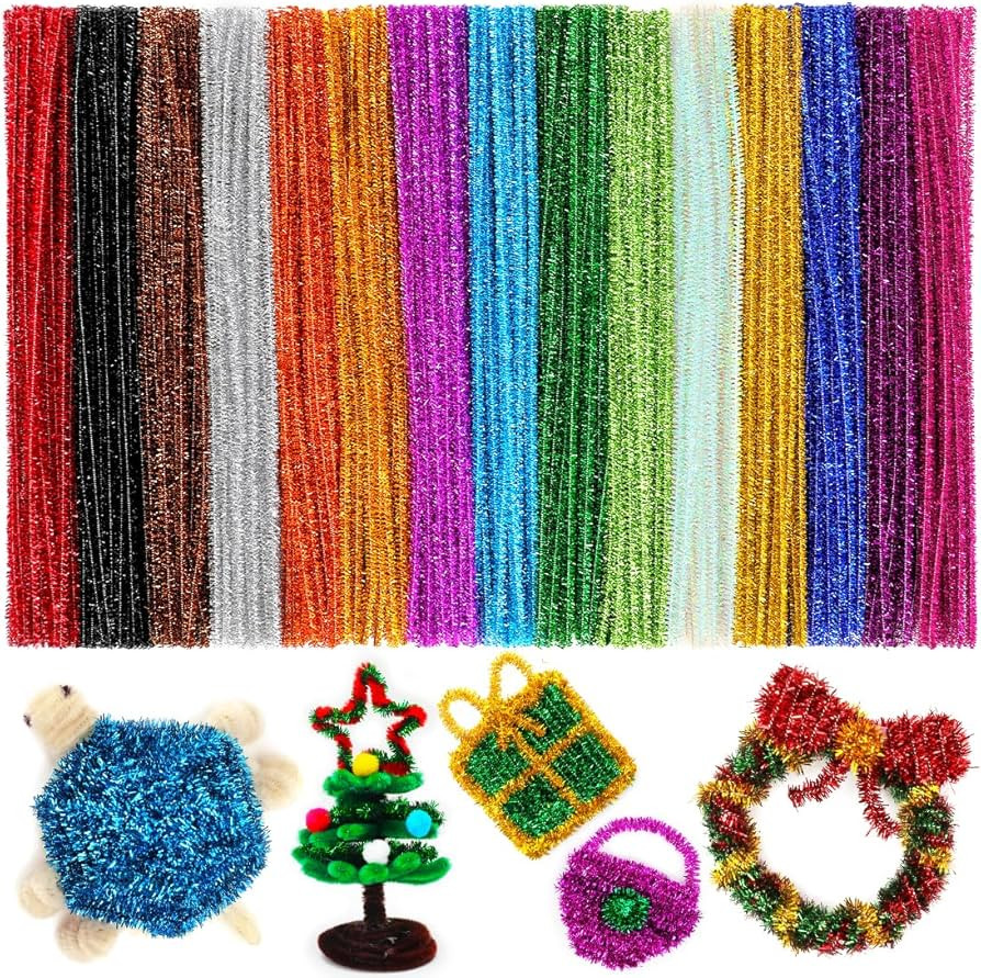 Eppingwin 200pcs Pipe Cleaners, Multi-Colored Pipe Cleaners Craft Supplies,15 Colors Chenille Ste... | Amazon (US)