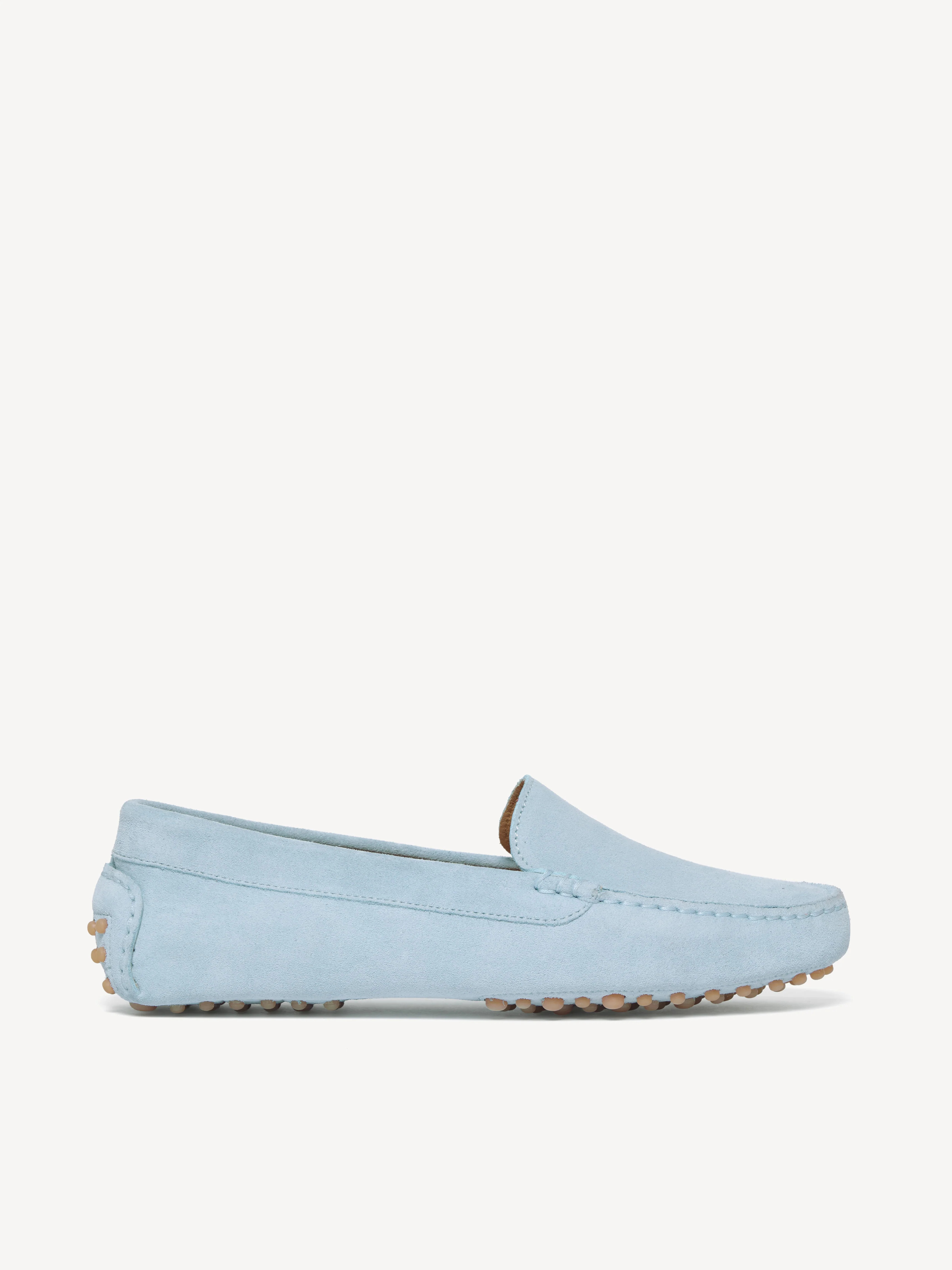 M.Gemi The Felize Suede Women's Moccasin Shoes, Size 40.5 in Blue Rain | M.GEMI