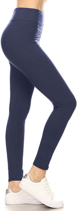 Leggings Depot High Waisted Leggings for Women Buttery Soft Women's Leggings Solid Yoga - Reg, Pl... | Amazon (US)