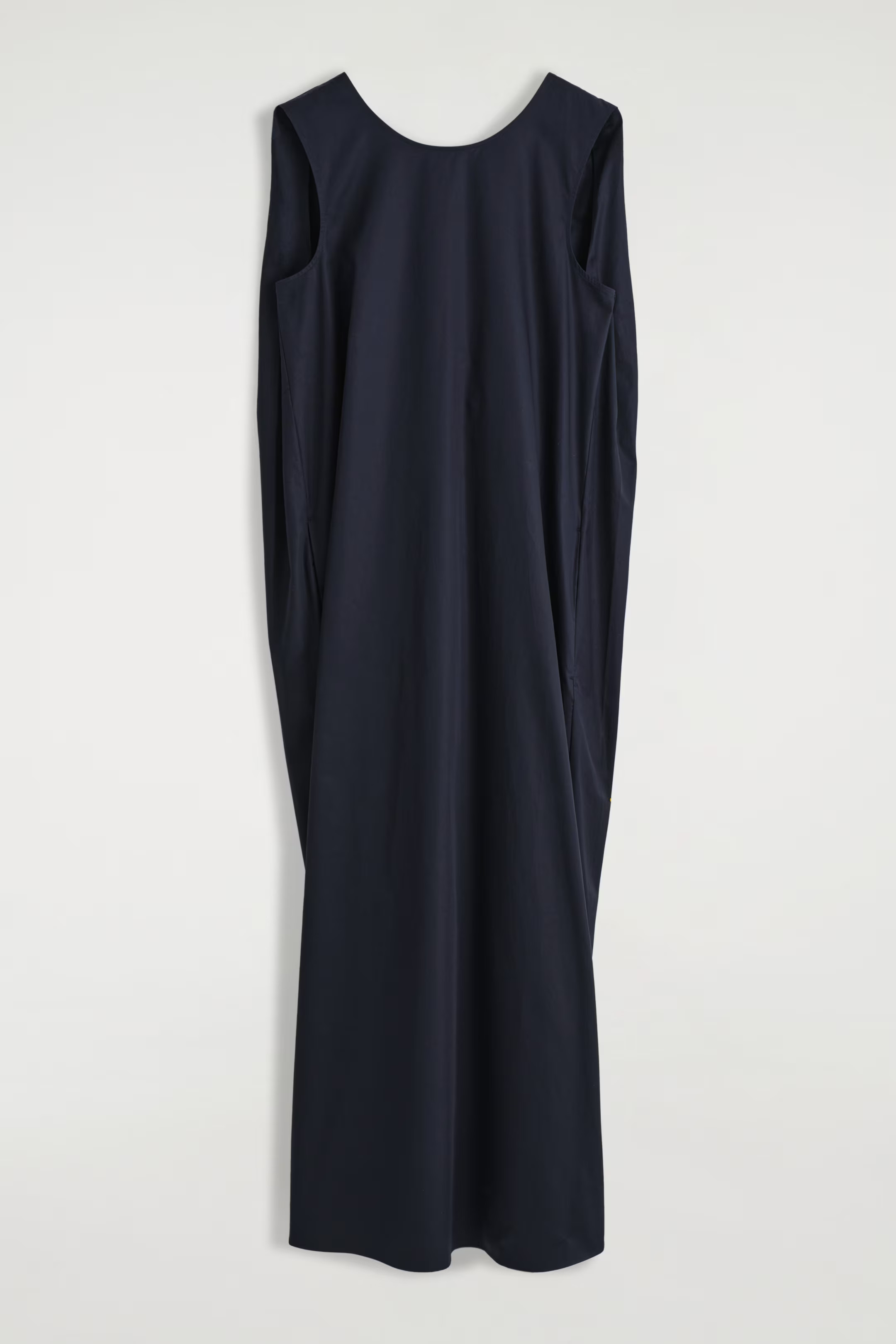 ROBE MIDI À DOS TORSADÉ EN COTON - BLEU MARINE | COS | COS (EU)
