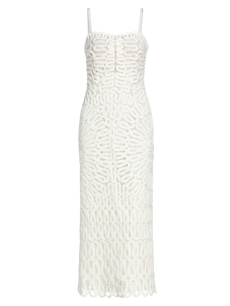 Women's Elise Crocheted Midi-Dress - White - Size 14 | Saks Fifth Avenue