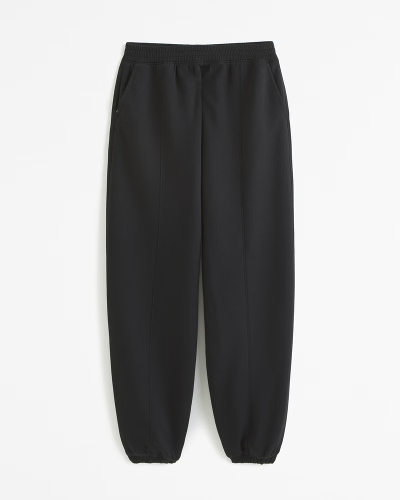 Abercrombie & Fitch Women's YPB neoKNIT Cinched Hem Pant in Onyx - Size M | Abercrombie & Fitch (US)