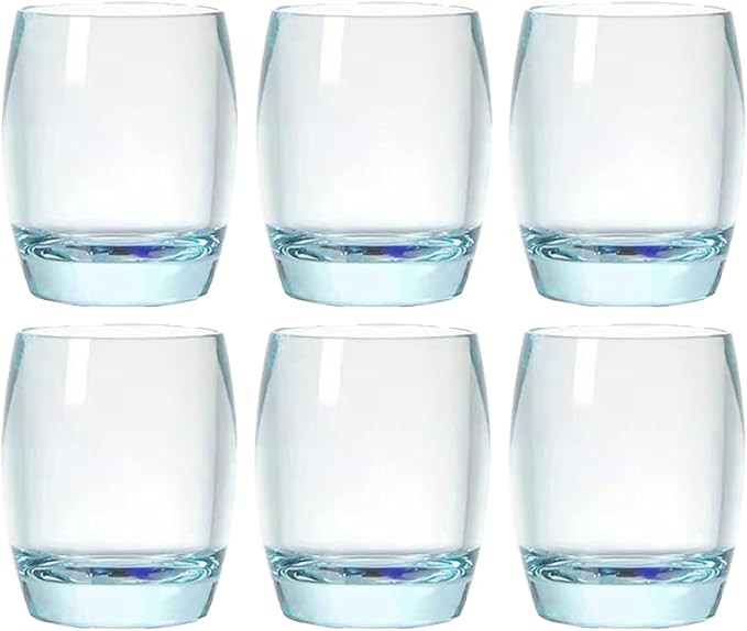 Kmi Chou 8 Oz Set of 6 Plastic Drinking Glasses Dishwasher Safe BPA Free Unbreakable Juice Glasse... | Amazon (US)
