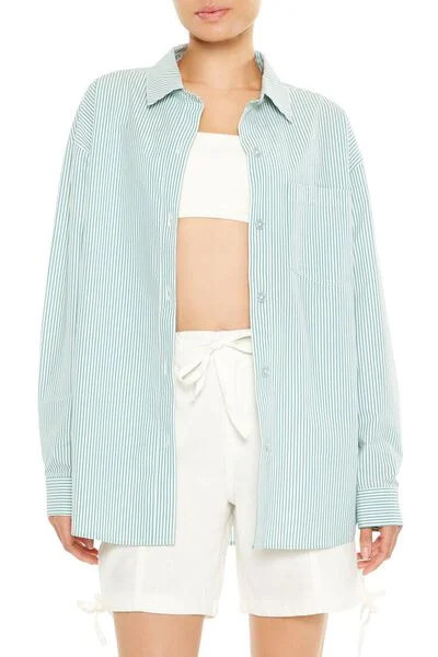 Striped Poplin Shirt | Forever 21