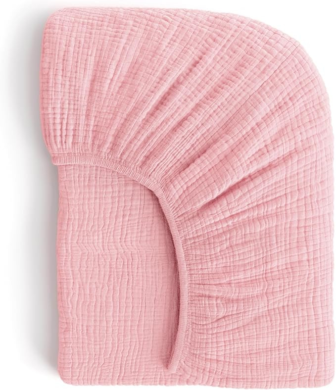 ROMY RO Muslin Crib Sheets, 100% Organic Cotton, Breathable and Ultra-Soft, Standard Crib Sheet M... | Amazon (US)