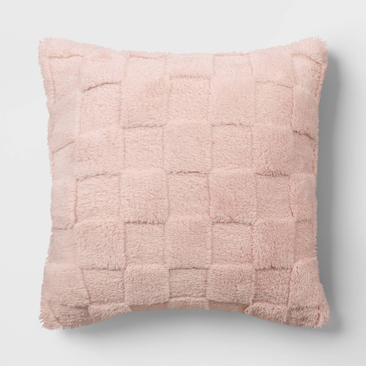 Checkerboard Textured Plush Square Throw Pillow - Room Essentials™ | Target