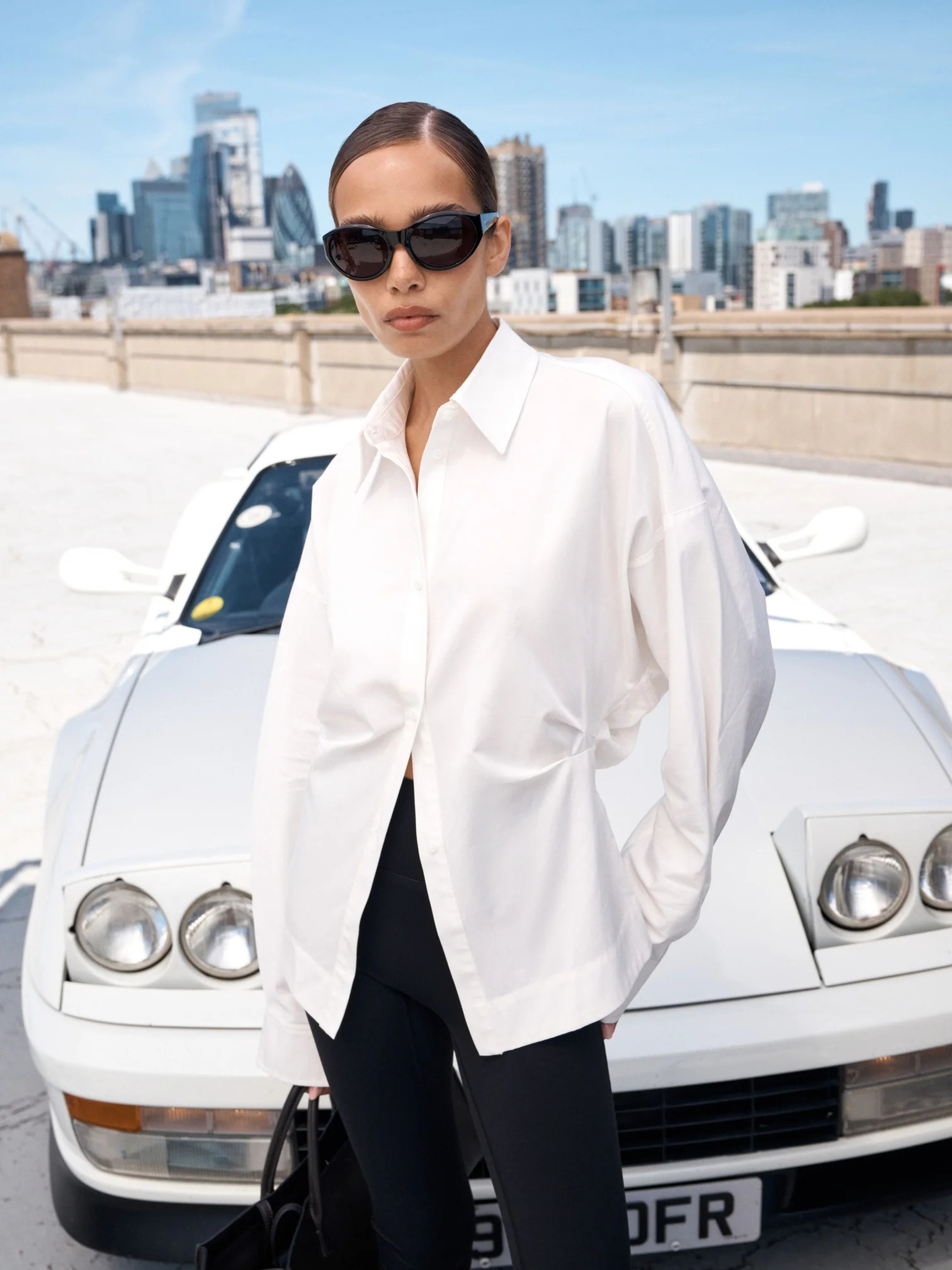 CONTOUR SEAM SHIRT - WHITE | The Couture Club