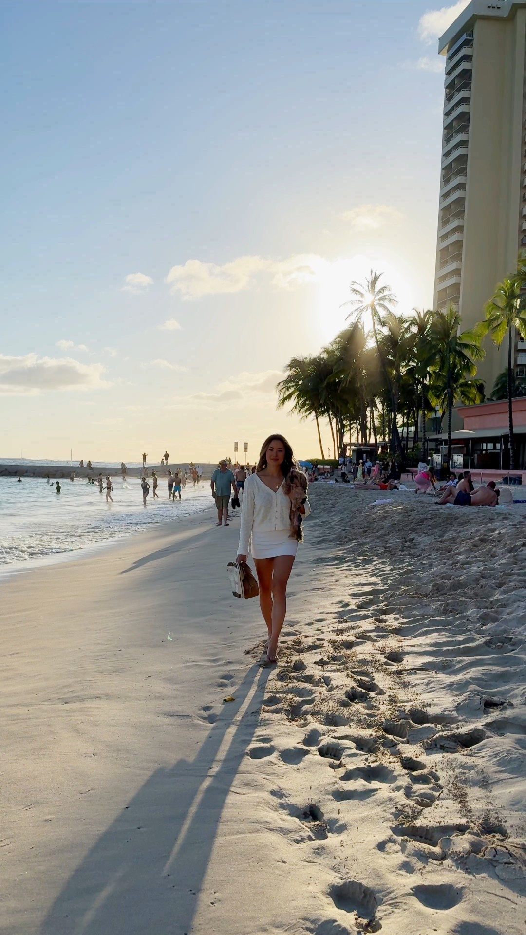 Vacation outfit, spring summer outfit, white mini skirt, pointelle cardigan, XS in the mini skirt and S in the cardi

#LTKootd