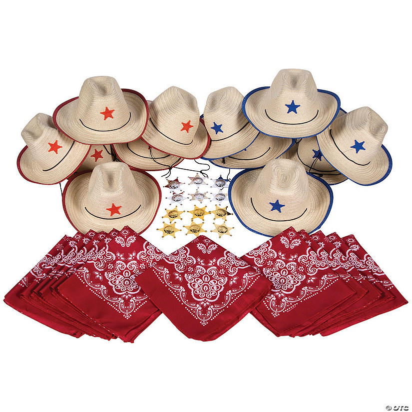 36 Pc. Western Sheriff Dress-Up Costume Accessory Kit for 12 | Oriental Trading Company