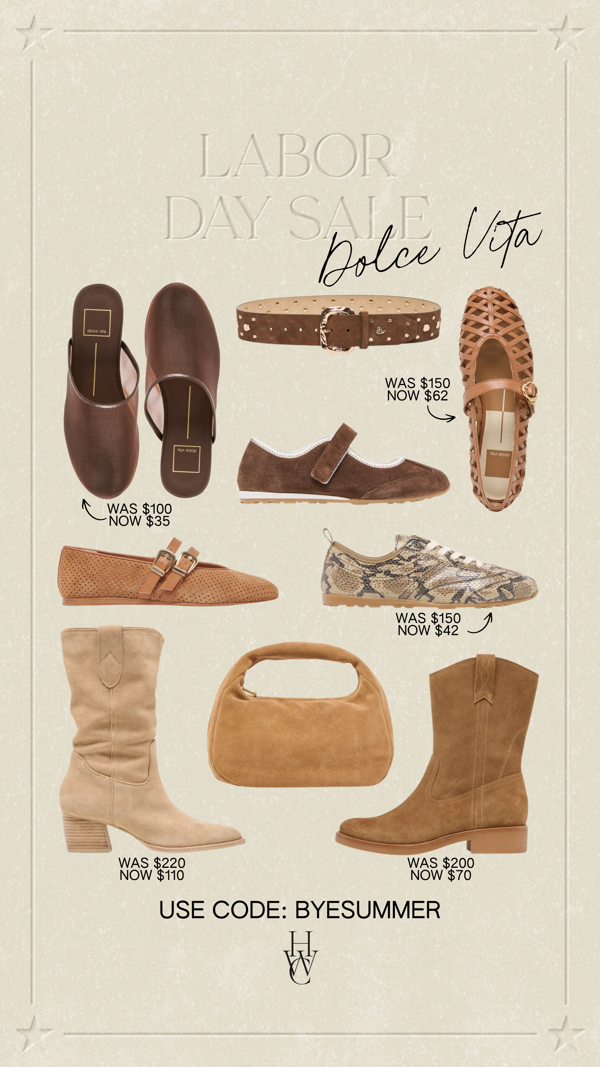 Unbelievable sale prices at Dolce Vita for their End of Summer Sale! Use code "BYESUMMER".
Dolce Vita Sale / Labor Day Sale / Fall Shoes / Fall Flats / Trendy Shoes / Suede Boots / Fall Boots / Fall Accessories / Suede Handbags 

 #LTKootd #LTKSeasonal #LTKSaleAlert