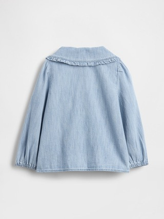 Baby & Toddler Denim Ruffle Collar Shirt | Gap (US)
