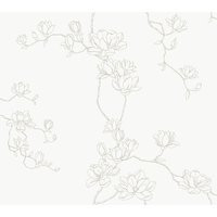 Magnolia Home Magnolia Branches Wallpaper, Sure Strip in Beige by DecoratorsBest | DecoratorsBest