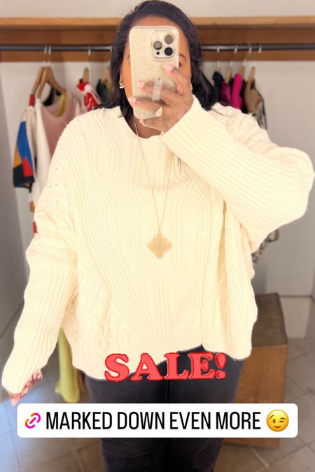 Oversized sweater on major sale at Anthro 🚨 

#LTKSpringSale #LTKfindsunder100 #LTKsalealert
