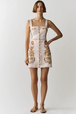 Farm Rio Linen Buttondown Mini Dress | Anthropologie (US)