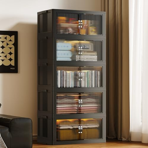 SAILUN 145Gal/580Qt Collapsible & Stackable Storage Bins with Door & a Lid,Perfect for Blanket St... | Amazon (US)